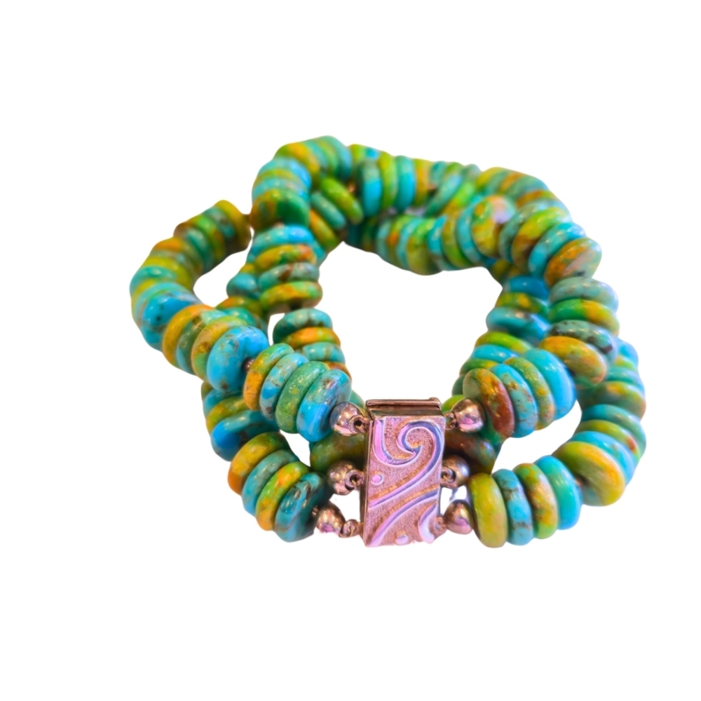 Jay King Sterling Silver Beaded Turquoise Bracelet